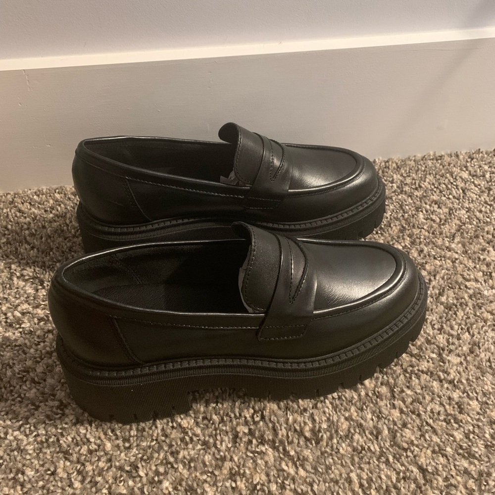Leather Chunky Penny Loafers SOLD OUT STOCK - Picture 7 of 8